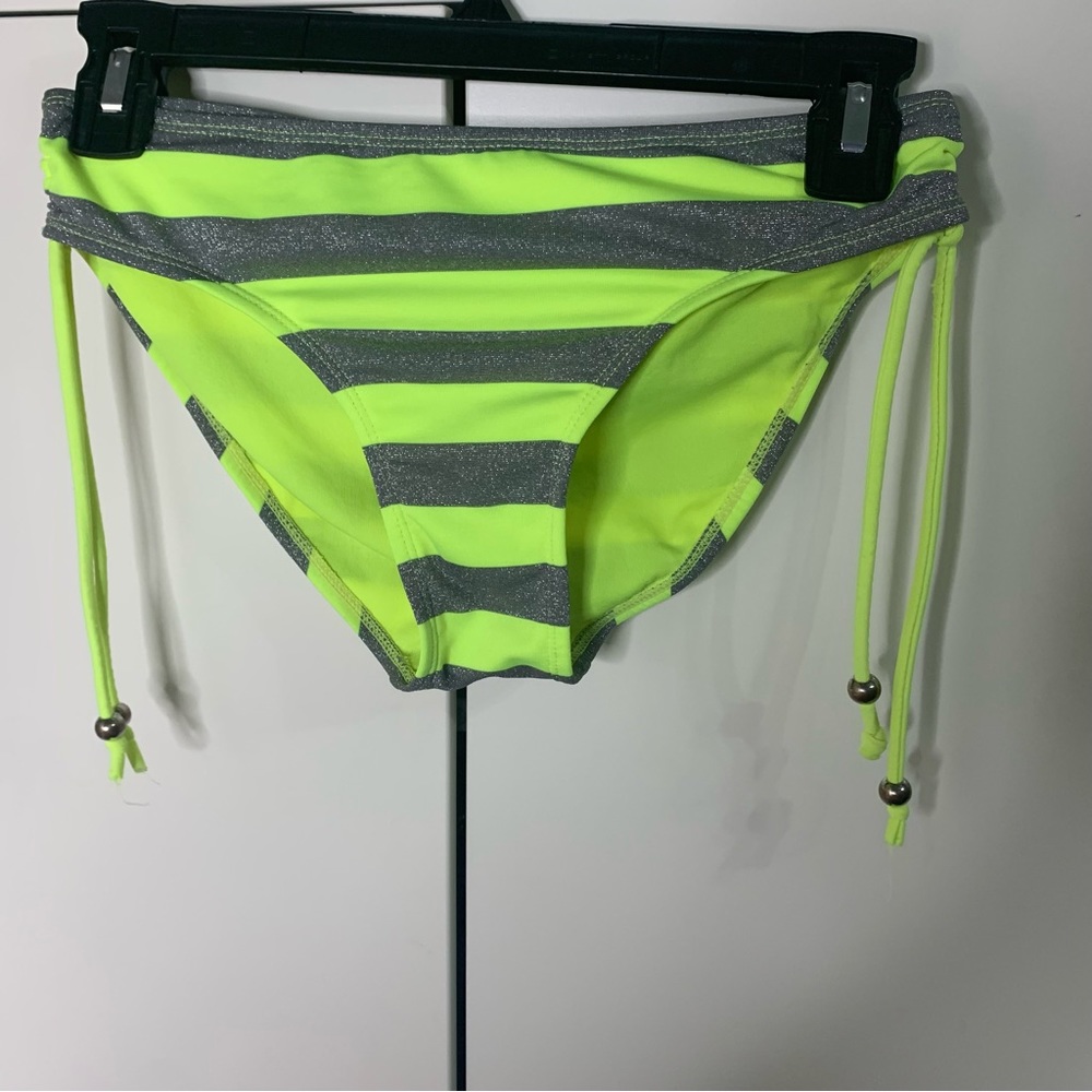 Girl’s Justice Glitter Striped Bikini Bottoms